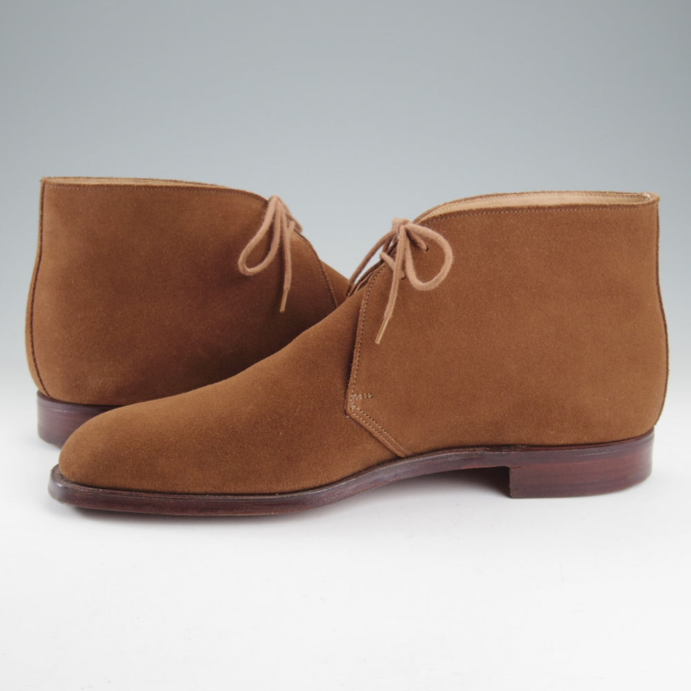 極美品★クロケット&ジョーンズ 9.5E【定価￥115,500-★チャッカブーツ/CHERTSEY】224ラスト/スエード/茶/Crockett&Jones★o482