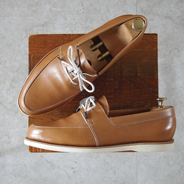 極美品★ジョンロブ 8E【定価￥168,000-★ARIMA/(水牛)バッファローレザー】6000ラスト/デッキシューズ/ALDILLA/薄茶/JOHN LOBB★n471