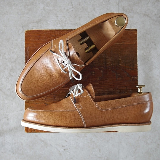 極美品★ジョンロブ 8E【定価￥168,000-★ARIMA/(水牛)バッファローレザー】6000ラスト/デッキシューズ/ALDILLA/薄茶/JOHN LOBB★n471