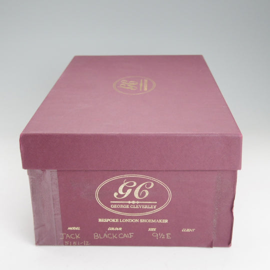 極美品★クロケット&ジョーンズ 9.5E【貴重★(英)ジョージクレバリー別注/JACK】サイドエラスティック/カーフ/黒/Crockett&Jones★p039