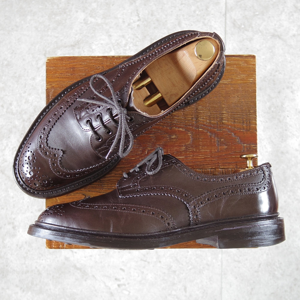 極上★トリッカーズ SIZE 7.5【定価￥132,000-★ダイナイトソール/BOURTON/キルト付き】バートン/カントリーシューズ/濃茶/Tricker's★n973