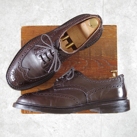 極上★トリッカーズ SIZE 7.5【定価￥132,000-★ダイナイトソール/BOURTON/キルト付き】バートン/カントリーシューズ/濃茶/Tricker's★n973