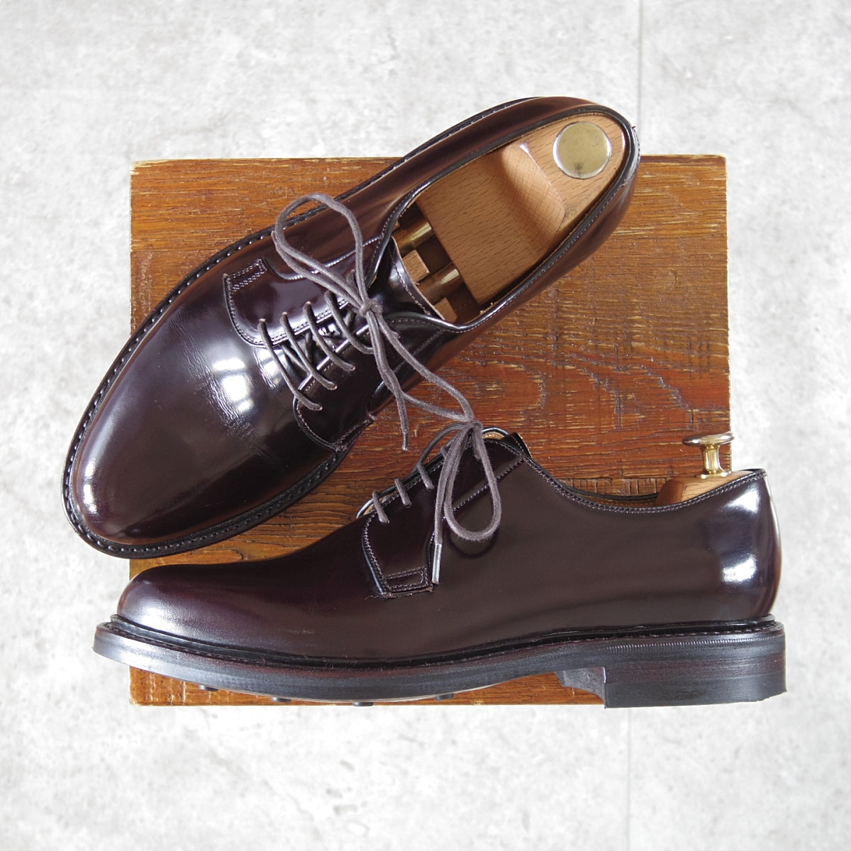 美品✨宮城興業 和創良靴 プレーントゥ バーガンディ 25.5㎝ 美品✨宮城興業 和創良靴 プレーントゥ バーガンディ 25.5㎝