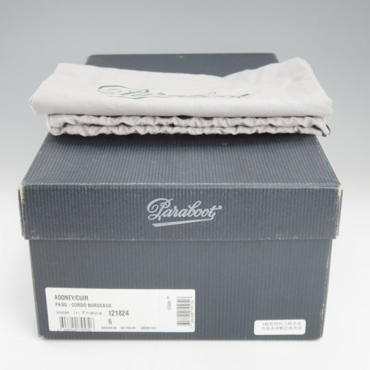 極美品★パラブーツ SIZE 6【定価17万円以上★コードバン仕様/ADONEY】アドニー/コインローファー/赤茶/メンズ/Paraboot★l934