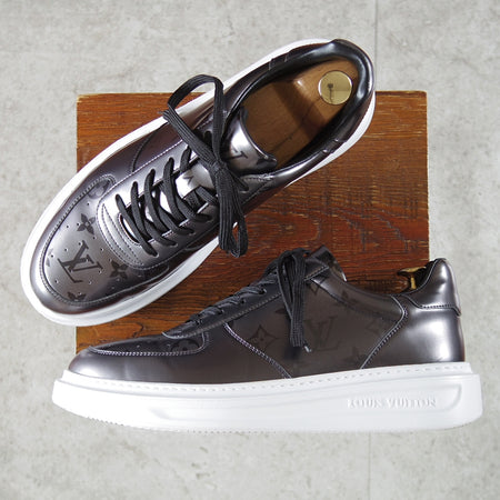 極美品★ルイ・ヴィトン SIZE 7.5【モノグラム柄★ビバリーヒルズライン/スニーカー】メタリック/メンズ/LOUIS VUITTON★n980