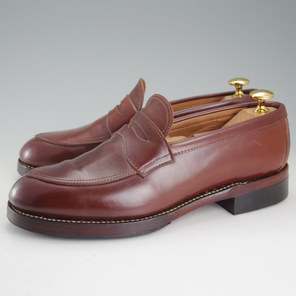 極上★Makers/メイカーズ SIZE 5.5【現行定価￥154,000-★#4(NO.4)コードバン仕様/(米)ホーウィン社/CDVN-01】Vチップローファー/茶★p042