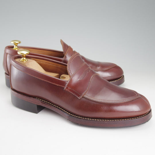 極上★Makers/メイカーズ SIZE 5.5【現行定価￥154,000-★#4(NO.4)コードバン仕様/(米)ホーウィン社/CDVN-01】Vチップローファー/茶★p042