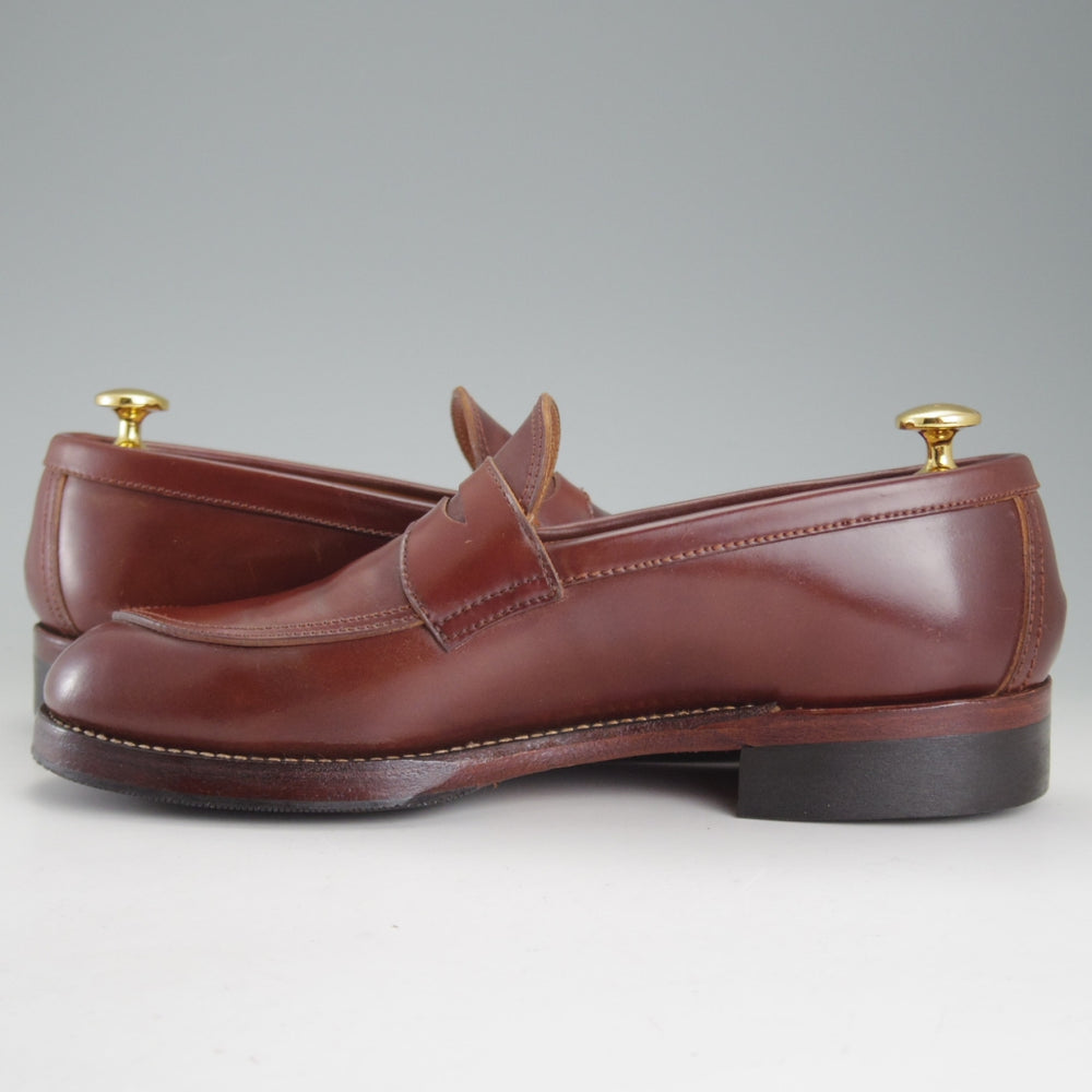 極上★Makers/メイカーズ SIZE 5.5【現行定価￥154,000-★#4(NO.4)コードバン仕様/(米)ホーウィン社/CDVN-01】Vチップローファー/茶★p042