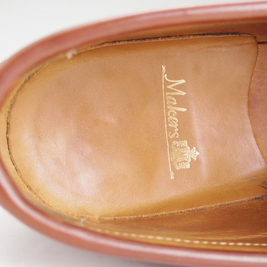 極上★Makers/メイカーズ SIZE 5.5【現行定価￥154,000-★#4(NO.4)コードバン仕様/(米)ホーウィン社/CDVN-01】Vチップローファー/茶★p042