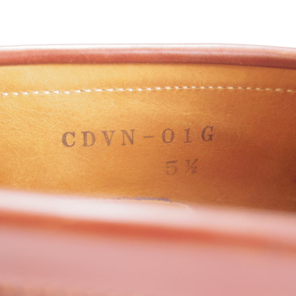 極上★Makers/メイカーズ SIZE 5.5【現行定価￥154,000-★#4(NO.4)コードバン仕様/(米)ホーウィン社/CDVN-01】Vチップローファー/茶★p042