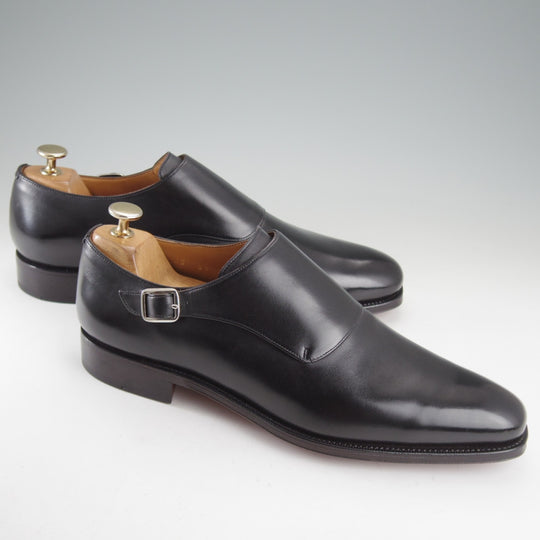 未使用★(スペイン製)MEERMIN/メルミン SIZE 8.5【グッドイヤーウェルテッド製法★サイドモンク】10043/カーフ/黒/メンズ★o487