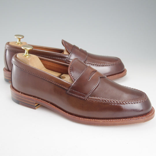 未使用★オールデン 8D【貴重★ラベロ色/コードバン/67540】ヴァンラスト/バンラスト/コインローファー/茶/メンズ/ALDEN★p045