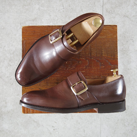極上★チャーチ 55F/UK5.5【現行定価￥181,500-★Westbury/ウェストバリー】173ラスト/モンクストラップ/濃茶/メンズ/Church's★p048