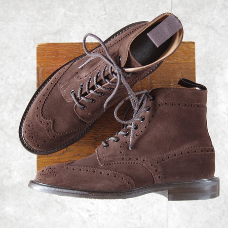 極上★トリッカーズ SIZE 7【定価￥143,000-★ダイナイトソール/STOW】ストウ/5634/カントリーブーツ/スエード/濃茶/Tricker's★p051