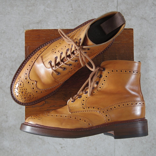 極上★トリッカーズ SIZE 7【定価￥143,000-★STOW/エイコンアンティーク】5634/ストウ/カントリーブーツ/カーフ/薄茶/Tricker's★p057
