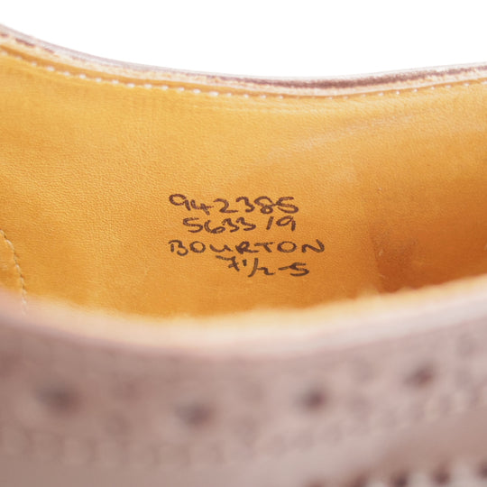 極上★トリッカーズ SIZE 7.5【定価￥132,000-★ダイナイトソール/BOURTON/キルト付き】バートン/カントリーシューズ/濃茶/Tricker's★n973