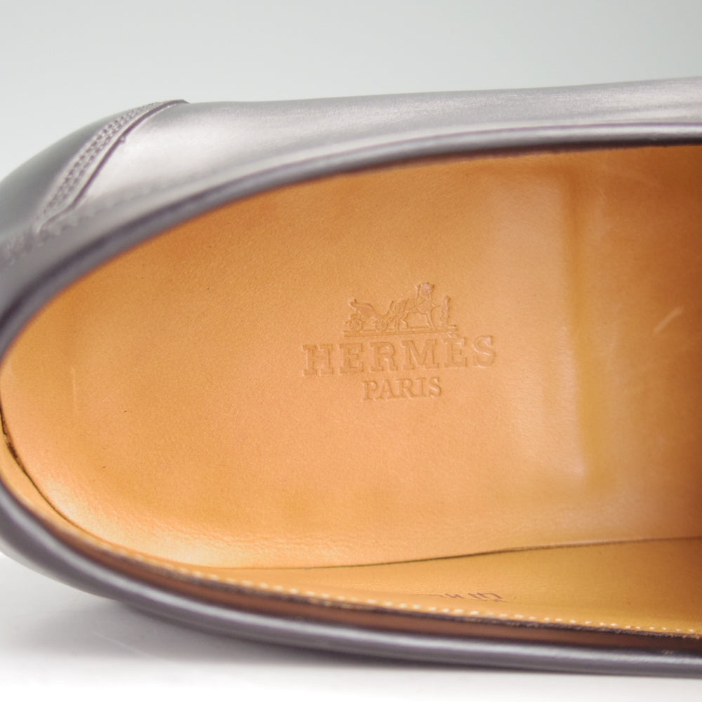 極美品★ジョンロブ SIZE 41.5/UK7.5程度【貴重★エルメス別注/HERMES/コインローファー】KEITH/H304ラスト/カーフ/黒/JOHN LOBB★p047