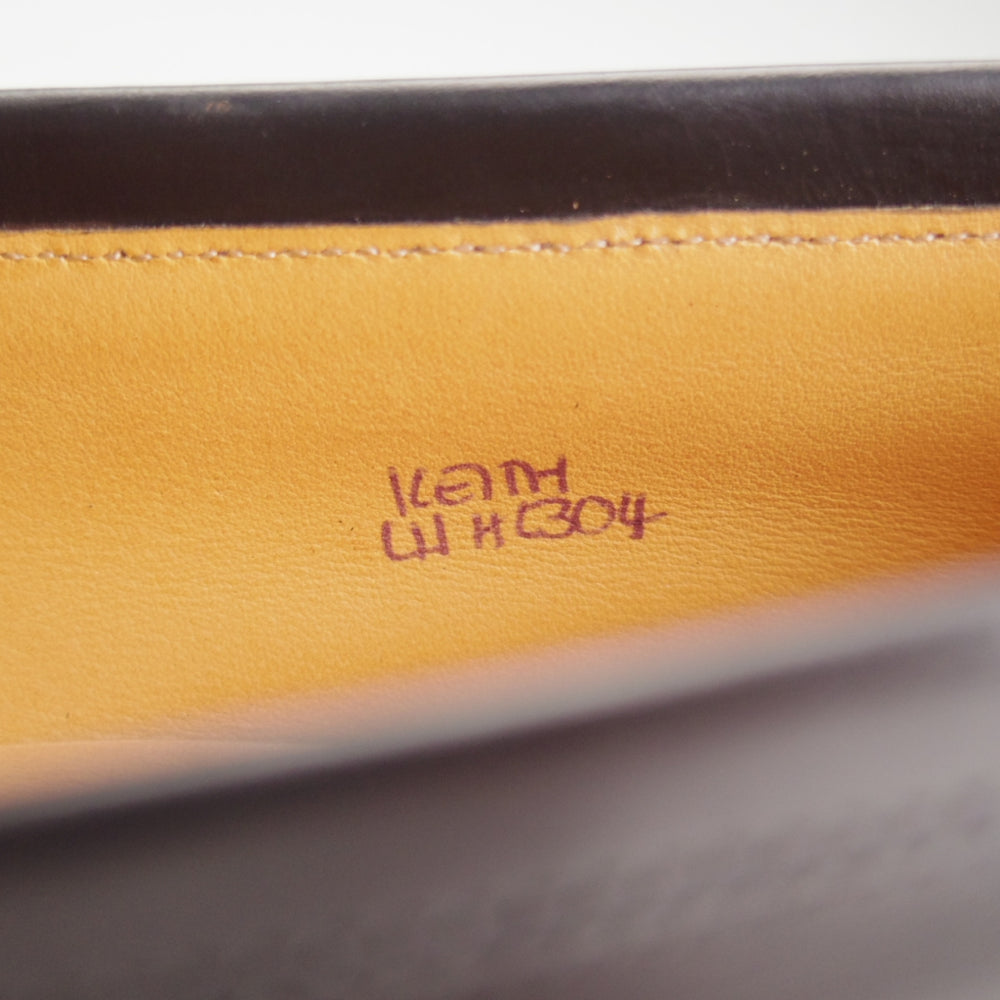 極美品★ジョンロブ SIZE 41.5/UK7.5程度【貴重★エルメス別注/HERMES/コインローファー】KEITH/H304ラスト/カーフ/黒/JOHN LOBB★p047