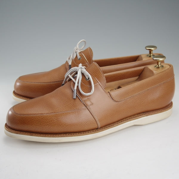 極美品★ジョンロブ 8E【定価￥168,000-★ARIMA/(水牛)バッファローレザー】6000ラスト/デッキシューズ/ALDILLA/薄茶/JOHN LOBB★n471
