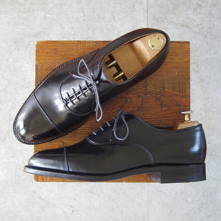 ほぼ未使用★オールデン 8.5D【定価￥173,800-★ハンプトンラスト/907】ストレートチップ/カーフ/黒/メンズ/ALDEN★o508