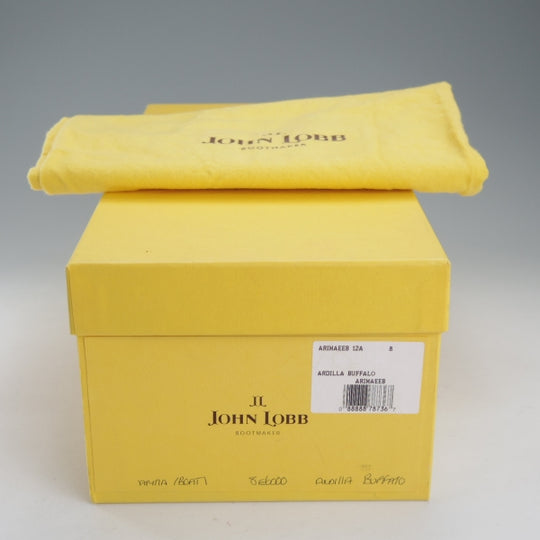極美品★ジョンロブ 8E【定価￥168,000-★ARIMA/(水牛)バッファローレザー】6000ラスト/デッキシューズ/ALDILLA/薄茶/JOHN LOBB★n471