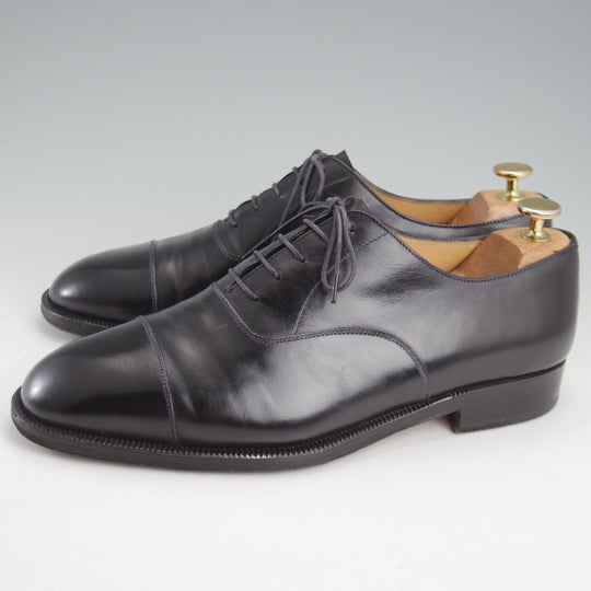 極上★(伊)タニノクリスチー SIZE 7.5【定価10万円以上★ZANTELLO/ストレートチップ】カーフ/黒/メンズ/TANINO CRISCI★n976