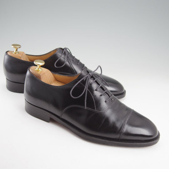 極上★(伊)タニノクリスチー SIZE 7.5【定価10万円以上★ZANTELLO/ストレートチップ】カーフ/黒/メンズ/TANINO CRISCI★n976