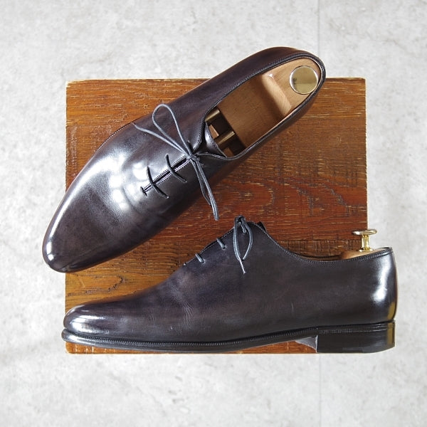 極上★(仏)ベルルッティ SIZE 6.5【現行定価￥353,100-★アレッサンドロ/ALESSANDRO】ホールカット/黒系パティーヌ/メンズ/Berluti★n485