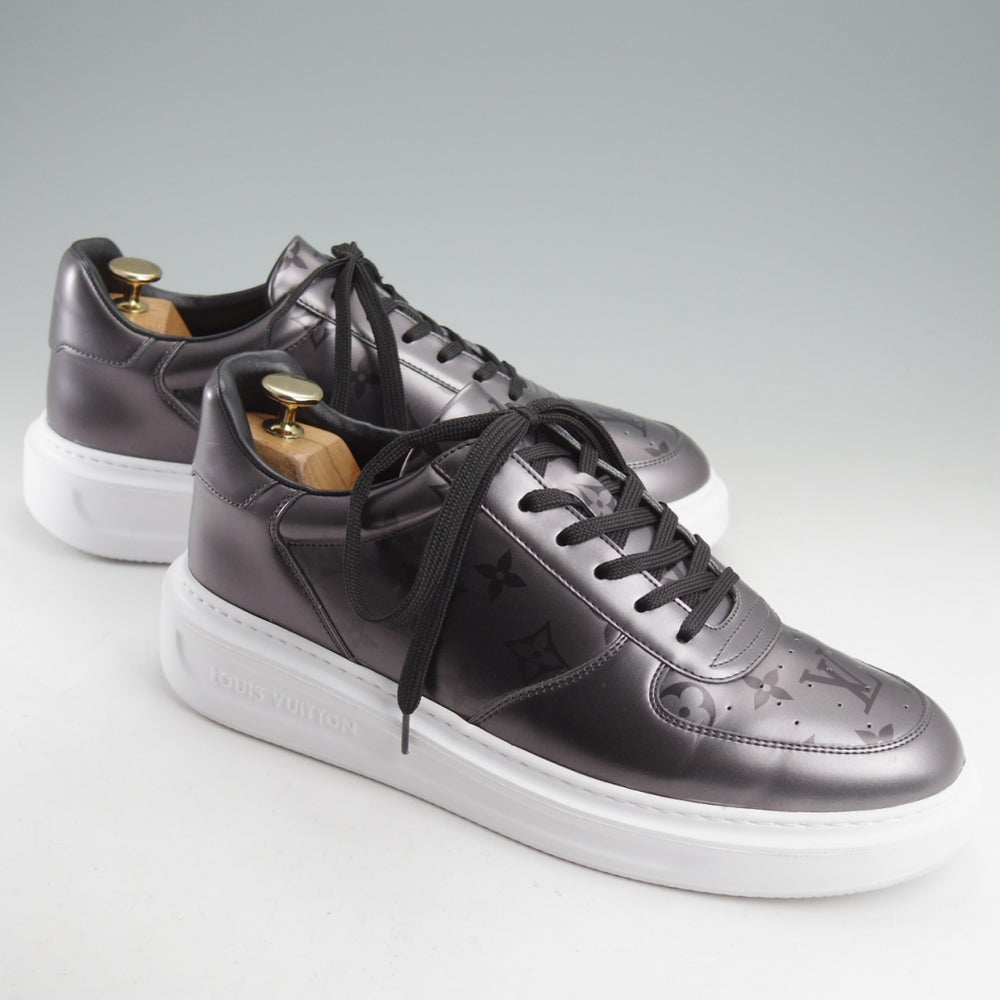 極美品★ルイ・ヴィトン SIZE 7.5【モノグラム柄★ビバリーヒルズライン/スニーカー】メタリック/メンズ/LOUIS VUITTON★n980