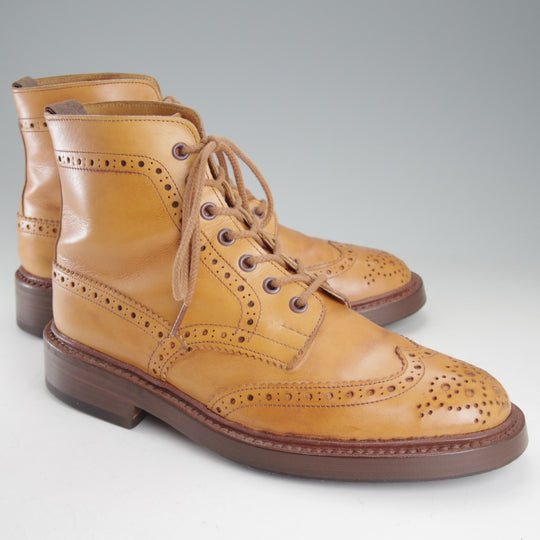 極上★トリッカーズ SIZE 7【定価￥143,000-★STOW/エイコンアンティーク】5634/ストウ/カントリーブーツ/カーフ/薄茶/Tricker's★p057