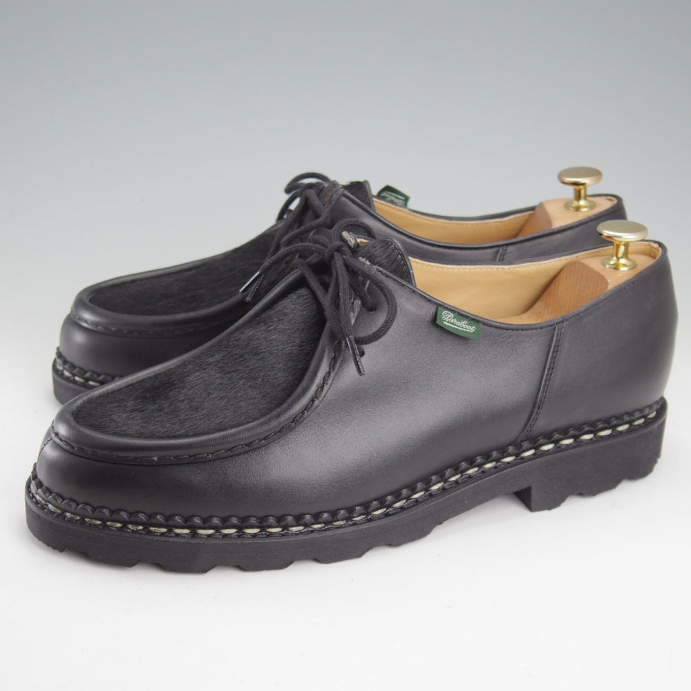 未使用★パラブーツ SIZE 43【定価￥96,800-★ポニー/ミカエル/MICHAEL】チロリアンシューズ/リスレザー/黒/メンズ/Paraboot★n983