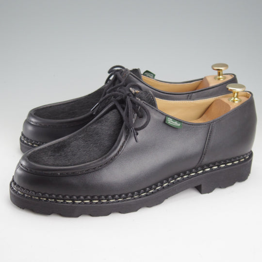 未使用★パラブーツ SIZE 43【定価￥96,800-★ポニー/ミカエル/MICHAEL】チロリアンシューズ/リスレザー/黒/メンズ/Paraboot★n983