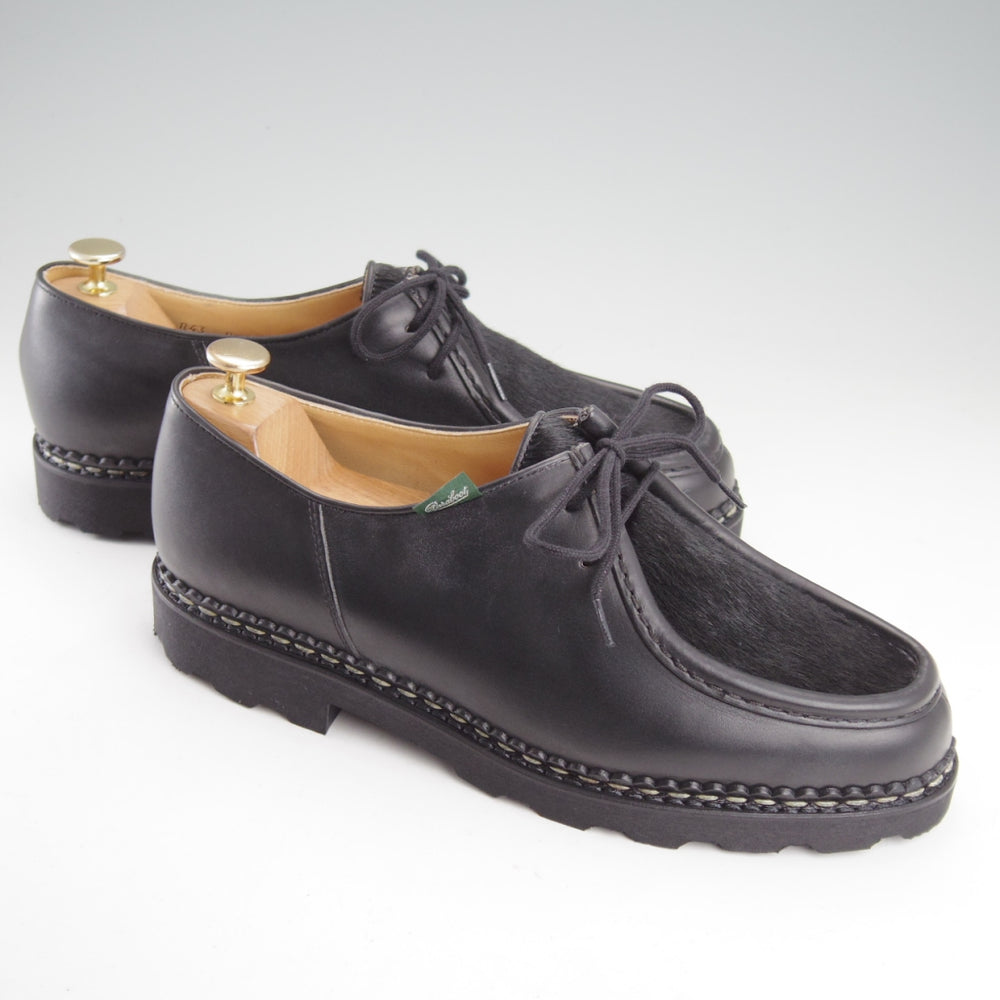 未使用★パラブーツ SIZE 43【定価￥96,800-★ポニー/ミカエル/MICHAEL】チロリアンシューズ/リスレザー/黒/メンズ/Paraboot★n983