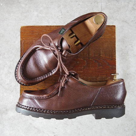 極上★パラブーツ SIZE 41【定価￥94,600-★ミカエル/MICHAEL】チロリアンシューズ/グレインレザー/EBENE/濃茶/Paraboot★n987