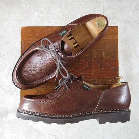未使用★パラブーツ SIZE 42【定価￥94,600-★ミカエル/MICHAEL】チロリアンシューズ/グレインレザー/EBENE/濃茶/Paraboot★n989