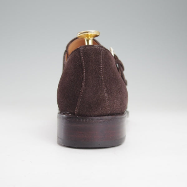ほぼ試着程度★(スペイン製)YANKO/ヤンコ SIZE 7.5【グッドイヤーウェルテッド製法★ダブルモンク/14453】スエード/濃茶/メンズ★n480