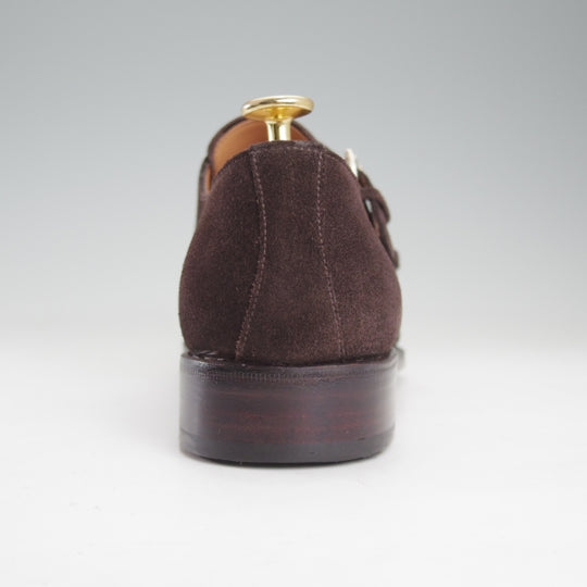 ほぼ試着程度★(スペイン製)YANKO/ヤンコ SIZE 7.5【グッドイヤーウェルテッド製法★ダブルモンク/14453】スエード/濃茶/メンズ★n480