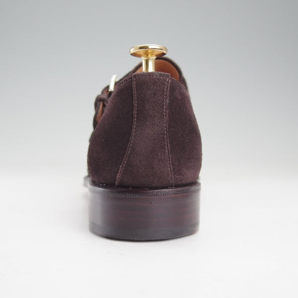 ほぼ試着程度★(スペイン製)YANKO/ヤンコ SIZE 7.5【グッドイヤーウェルテッド製法★ダブルモンク/14453】スエード/濃茶/メンズ★n480