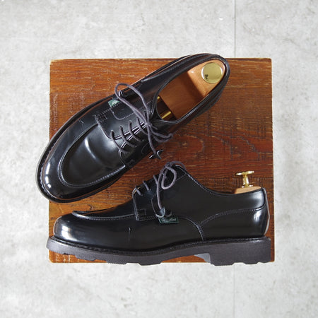 ★パラブーツ(レディース) SIZE 3.5【定価￥96,800-★CHAMBORD/シャンボード】Uチップ/ポリッシュレザー/GLOSS NOIR/黒/Paraboot★p061