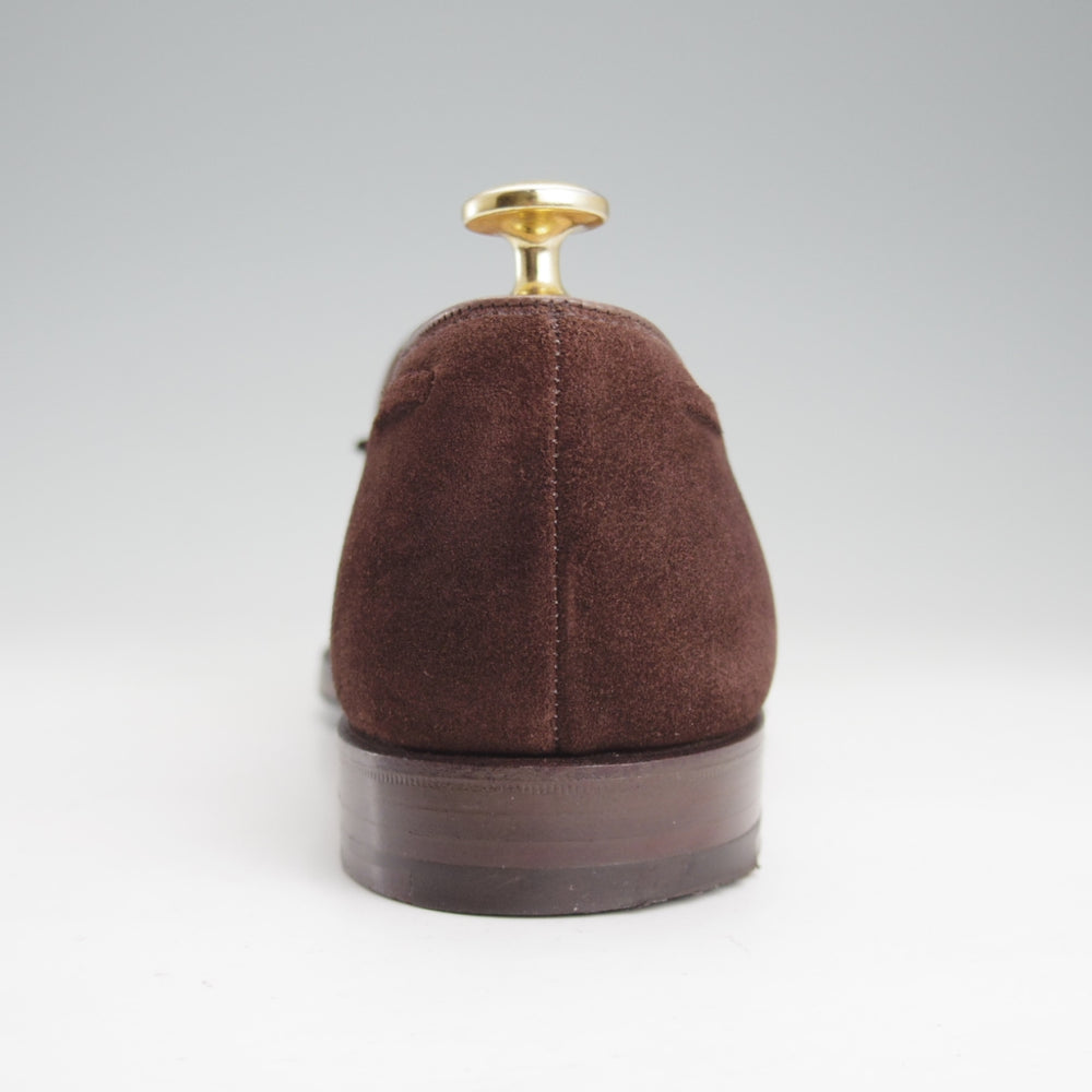 美品★クロケット&ジョーンズ 5.5E【定価￥121,000-★CAVENDISH 3/キャベンディッシュ】タッセルローファー/375ラスト/スエード/濃茶★n984