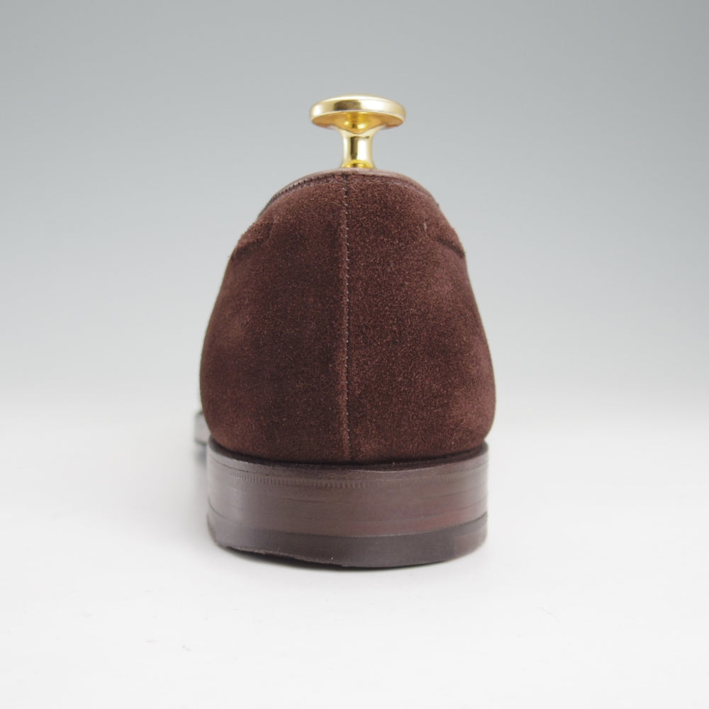 美品★クロケット&ジョーンズ 5.5E【定価￥121,000-★CAVENDISH 3/キャベンディッシュ】タッセルローファー/375ラスト/スエード/濃茶★n984