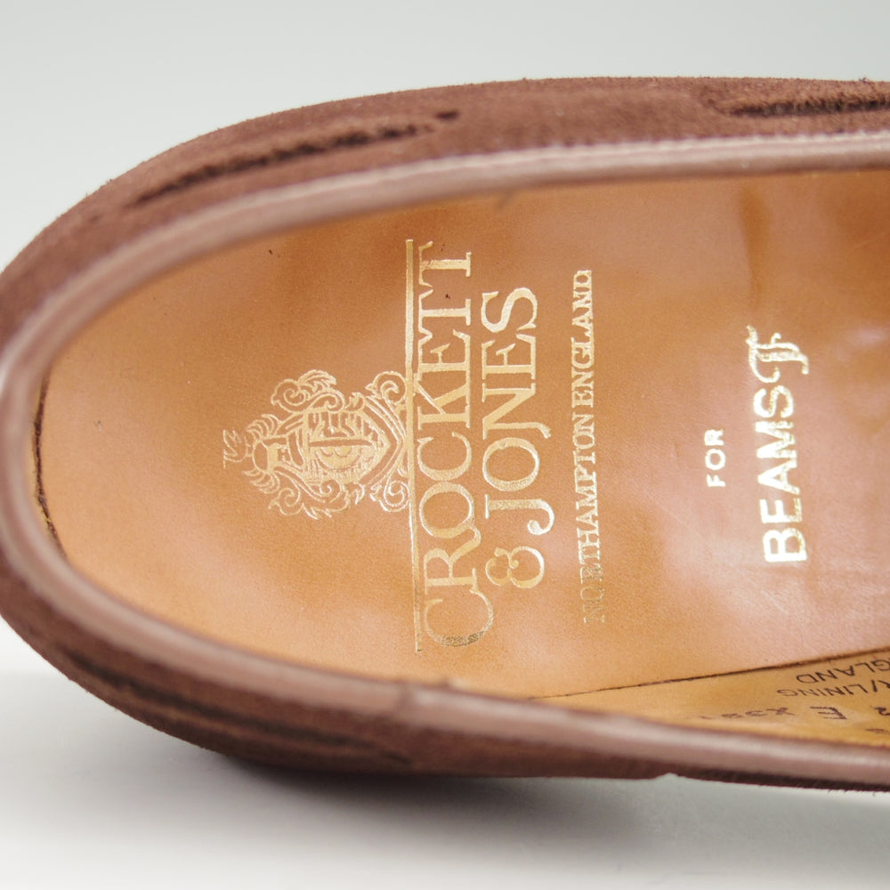 美品★クロケット&ジョーンズ 5.5E【定価￥121,000-★CAVENDISH 3/キャベンディッシュ】タッセルローファー/375ラスト/スエード/濃茶★n984