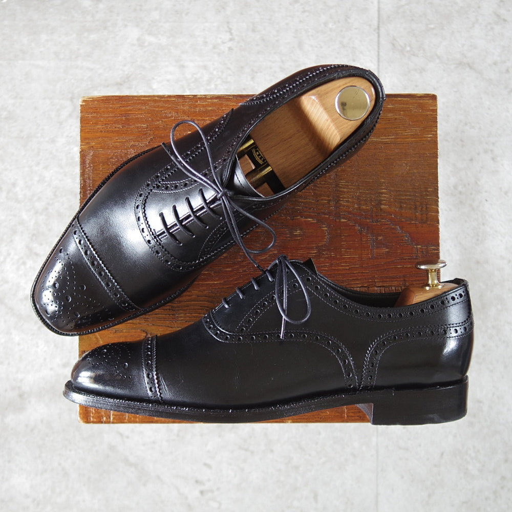 極美品★(英)チーニー 7E【定価￥92,400-★FRANCIS/フランシス/6184ラスト】セミブローグ/カーフ/黒/メンズ/CHEANEY★p065