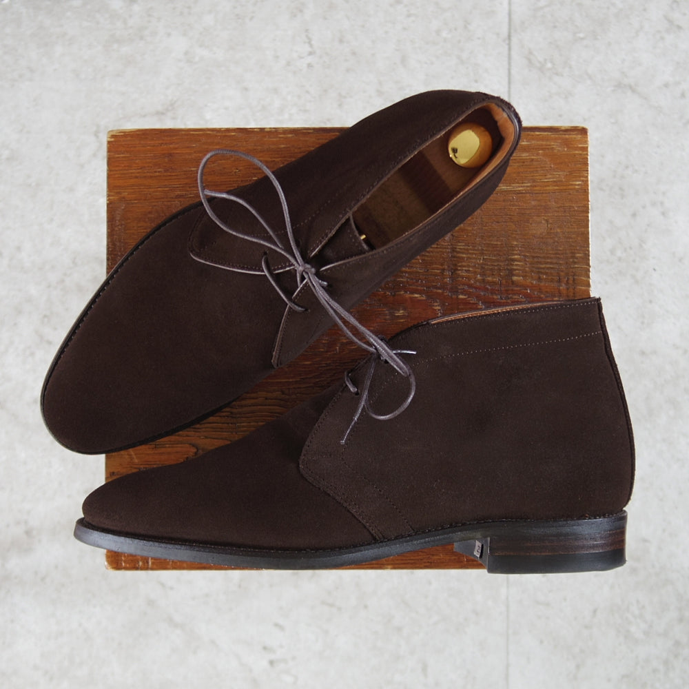 極上★(浅草)RENDO/レンド SIZE 7【定価￥84,700-★ダイナイトソール仕様/7706】チャッカブーツ/スエード/濃茶/メンズ★p067