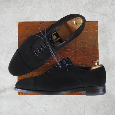 極上★三陽山長 SIZE 7【定価￥99,000-★ストレートチップ/友二郎】R2010ラスト/スエード/黒/メンズ/Sanyo Yamacho★p069