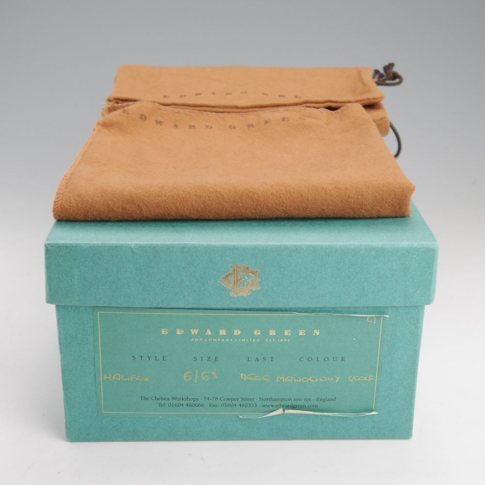 美品★エドワードグリーン 6D【現行定価30万円以上★ドーバーのブーツタイプ/HALIFAX】606ラスト/Uチップ/赤茶/EDWARD GREEN★n986