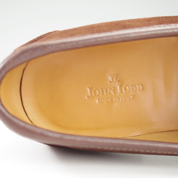 極美品★ジョンロブ SIZE 7【旧ロゴ★SIGNATURE/ビットローファー】7810ラスト/スリッポン/スエード/濃茶/メンズ/JOHN LOBB★n483