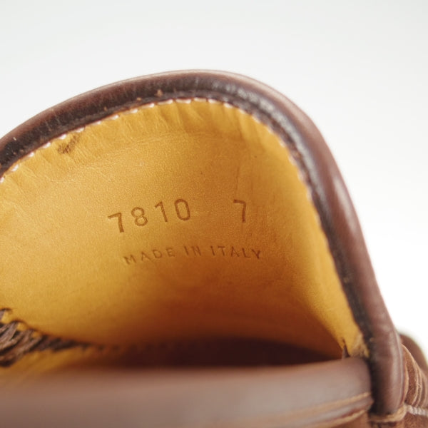極美品★ジョンロブ SIZE 7【旧ロゴ★SIGNATURE/ビットローファー】7810ラスト/スリッポン/スエード/濃茶/メンズ/JOHN LOBB★n483