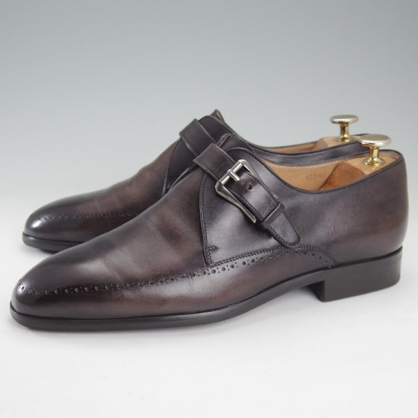 極上★(仏)ベルルッティ SIZE 6.5【濃茶系パティーヌ★モンクストラップ】カーフ/メンズ/Berluti★n484