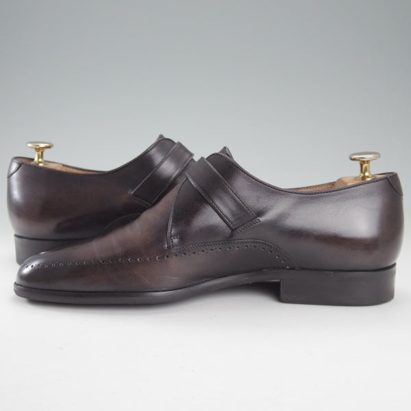極上★(仏)ベルルッティ SIZE 6.5【濃茶系パティーヌ★モンクストラップ】カーフ/メンズ/Berluti★n484